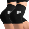 CADITEX Women Biker Shorts with Pockets
