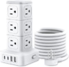 NTONPOWER 10ft Extension Cord Power Strip Tower