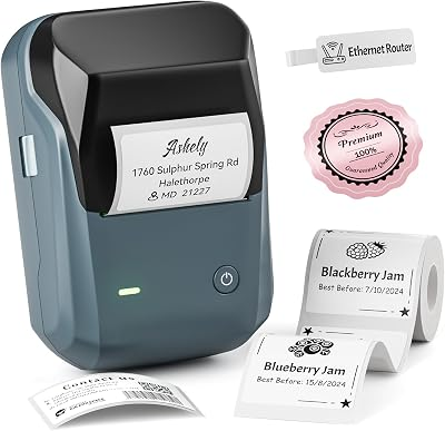 NIIMBOT B1 Label Maker Machine with Tape, 2Inch Thermal Label Printer, Blue