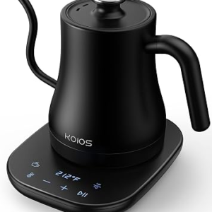 KOIOS Gooseneck Electric Kettle, ±1℉ Temp Control, Mute Mode, 4H Keep Warm | 0.8L Pour Over Kettle, 1200W Fast Heating, Stainless Steel, Coffee & Tea Brewing