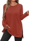 JUSTFASHIONNOW Womens Long Sleeve Tunic Tops