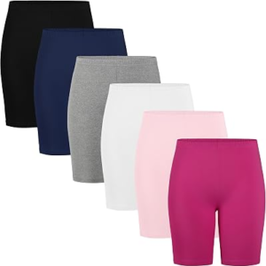 TULIARA 6 Pack Girls Long Bike Shorts