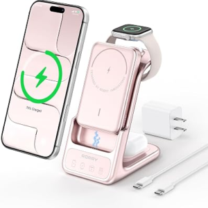 RORRY Aurdock 3 in 1 Charging Station for Apple with 5000mAh/10000mAh Magsafe Portable Charger