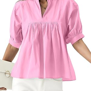 YIGAMA Babydoll Peplum Tops
