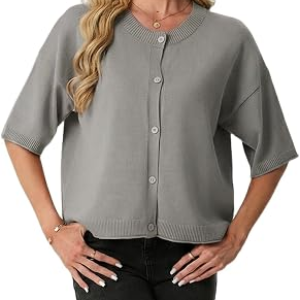 GRECERELLE Short Sleeve Cardigan Summer