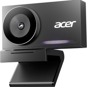 Acer 4K Webcam for PC/Mac with All-Metal Unibody Sculpted, Sony 1/2″ Sensor, PDAF, 2 Noise Reduction Mics, Privacy Cover, Lightweight, Fast Cooling, Streaming Camera for Live Meeting Commerce Gaming