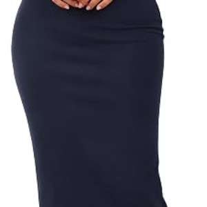 BTFBM Pencil Skirt for Women Dressy Suit Midi Skirts,S,Navy Blue