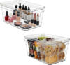 MOONEDGE 2/4/6/8 Pack Clear Storage Bins