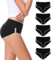 CAILECOTTON Women Cotton Underwear 5Pack