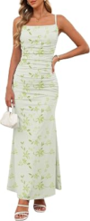 ZELROXA Long Floral Wedding Bodycon Maxi Dress