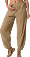 FREEOAK Womens Wide Leg Harem Pants