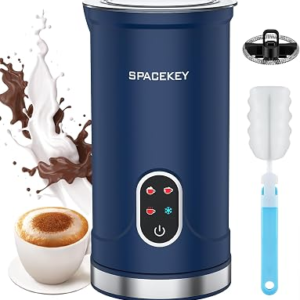 Spacekey 4-in-1 Electric Milk Frother, Mute Mode, 10.1oz Foam Maker