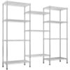 62" W Storage Shelves Garage Shelving Heavy Duty Modular Wire Shelving Unit Metal Shelving for Garage Pantry Kitchen Commercial, 62.9''W x 59.06''H x 13.78''D