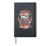 63 Years Old 63rd Birthday Born in 1960 Women Girls Floral Hardcover Journal, Black