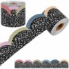 65Ft Boho Composition Bulletin Board Border Colorful Rolled Scalloped Border Trim Black and White Bulletin Board Scalloped Trim for Windows Office Home School Classroom Chalkboard Decoration(Boho)