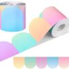 65 ft Pastel Rainbow Macaron Scalloped Bulletin Board Borders, Rainbow Color Scalloped Edges Waterproof Laminated Trim, Back to School Decor for Whiteboards Walls Desks Classroom Office