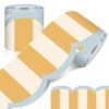 65 ft Stripe Bulletin Board Borders Retro Yellow Scalloped Bulletin Board Borders for Classroom Back to School Whiteboard Walls Desks