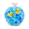 6.5 inch DIY Crunchy Stress Ball Making, Blue Crystal Water Beads with Yellow Duck, Calming Fidget Bottle Toy, Classroom Rewards & Party Gifts