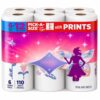 660 total sheets. Multi-color paper towels supplied as 6 double rolls with 110 sheets per roll for everyday household cleanup.