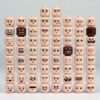 66 Piece Head and Facial Expression Set, Flesh Color, Compatible with Lego Parts and Pieces