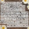 66 Piece Stencil Set for Crafts - Easy to Clean 3 Inch Templates for DIY Projects