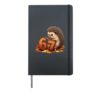 67 Fall Six Seven Meme Gen Alpha Slang Cute Hedgehog Hardcover Journal, Black