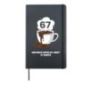 67 Meme Humor Funny 6 7 Six Seven Meme Joke Coffee Lover Hardcover Journal, Black