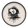 6 Ball Billiards Pool Wall Clock 9 Inch Decorative Battery Operated Silent Round for Badroom Livingroom