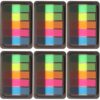 6 Boxes Fluorescent Book Tabs Sticky Page Markers PET