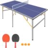 6ft Foldable Ping Pong Table Outdoor Table Tennis Tables with Net