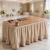 6ft Gingham Table Skirt Ruffled Hook Loop Teacher Desk Decor (#G)