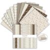 6in Flowers Scrapbook Paper Pad Aesthetics Pattern Cardstock, 24 Sheets