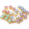 6mm Colors Resin Sew On Rhinestones (01Gold Mix Color,SS28 6MM 200PCS)