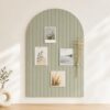 6 Pack Arched Felt Bulletin Board, Cork Board Alternative (Green)