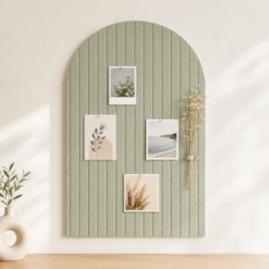 6 Pack Arched Felt Bulletin Board, Cork Board Alternative (Green)