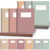 6 Pack Large Composition Notebooks Bulk 9.8 × 7.5 in Wide Ruled Hard Cover Composition Book Assorted Marble Journal College Ruled Paper for Adult Student College Office Back to School Supply(Morandi)
