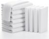 6 Pack Microfiber Cleaning Cloths with 4 Sponges, Thickened 11.8x15.7 Inch Lint Free Streak Free Towels, Reusable Absorbent Cleaning Rags for Kitchen Glass Window Car, White
