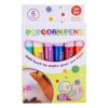 6‑Pack Puffy Velvet Markers, Heat‑Activated 3D Raised Art Bubble Pens
