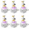 6‑Pack Seagull Mine Button Keychain Fidget Clicker Toy, Rechargeable with Sound, Desk Stress Relief Toy for Adults