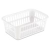 (6 Pack) Storage Basket, Versatile Open Plastic Bin, White