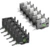 6 Pack TZe-231 White Tape + 6 Pack TZe-335 Black Tape Compatible with Brother Ptouch PT-D210 D220 1280 1880 1890