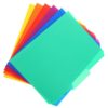 6pcs A4 Colored File Folder Pp Plastic Office Document Organizer