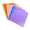 6pcs A4 Pp Plastic File Folders with Pockets