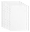 6Pcs A5 Binder Dividers, 6-Ring A5 Dividers with Tabs White