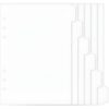 6 Pcs A5 Binder Dividers, 6 Holes Binder Divider Index with Tabs Insertable Plastic Index Divider Sheets 6 Rings Planner Divider Index Page for Binder Notebook Journal Diary Memo Notepad