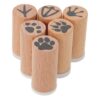 6pcs Animal Footprint Wood Stamps Animal Print Kit for Scrapbooking