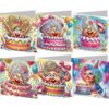 6PCS Birthday Surprise DIY Diamond Art Greeting Cards Congratulations