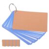 6pcs Blue Lined Index Cards with Ring Covers for Study Organization