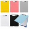 6 Pcs Colored Clipboard with Storage Plastic Storage Clipboard Heavy Duty Nursing Clipboard-Folder Nursing Foldable Clip Board with Low Profile Clip for Office, School, Nurses and Teachers Supplies