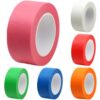 6 Pcs Colored Masking Tape Set, Writable Colored Labeling Tape for Crafts, Painting, Office Organization, and DIY Projects, Includes Pink, White, Red, Light Green, Light Blue, and Orange Rolls
